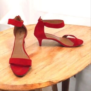 Stylish Red Heels by Style And Co. For Macy's Sz 12